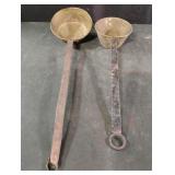 Vintage brass ladles