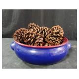 Culinary Arts Stoneware ceramic bowl with pine