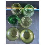 Brody co. green candle holders and bowls