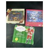 Christmas puzzlers and santa suit