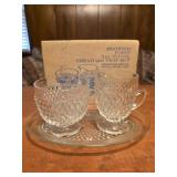 vintage Indiana Glass Co. Diamond Point 3-piece