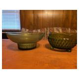 Vtg E.O. Brody Co Bowl Serving Bowl Olive Green