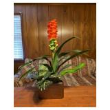 22" artificial tropical arrangement features a