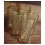 Anchor Hocking Amber Glass Diamond Optic