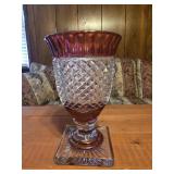 7.5" vintage Westmoreland Ruby Flash diamond