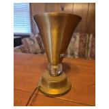 vintage mid-century modern 10" gold-tone metal