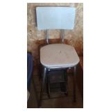 vintage metal kitchen step stool chair