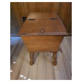 vintage dough box end table 17Wx 24Hx 24D, styled