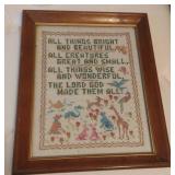 Vintage cross stitch-All Things Bright and