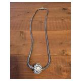 silver-tone chain necklace magnetic closure with
