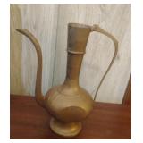 Vintage etched brass ewer