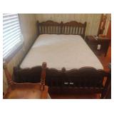 Vintage wooden full size bed 60 x 80