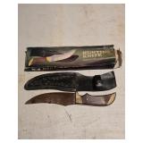 Carbon steel blade hunting knife rusted