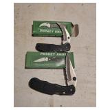 2 pocket knives with boxes