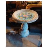Mosaic bird bath. 21 x 24