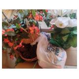 Flower arrangements and baskets