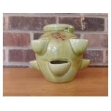 vintage green ceramic Camark Artware strawberry