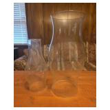 Glass lamp chimney and hurricane glass
