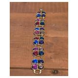 vintage gold-tone link bracelet featuring