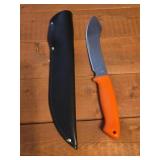 fixed-blade outdoor knife with sheath