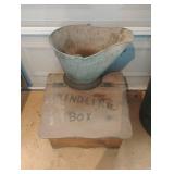 Kindling wood box and ash bucket