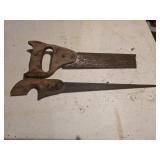 Vtg hand saws 18"