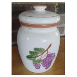 vintage hand-painted ceramic kitchen canister