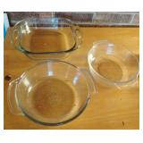 Anchor Hocking and Fire King casserole dishes
