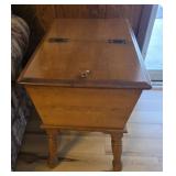 vintage dough box end table 17Wx 24Hx 24D, styled