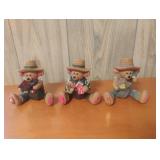 Vintage resin bear figurines