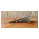 Vintage Carved Cow Horn Antler Whale Sculpture