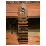 5x20 vintage wooden wall-mounted mail organizer