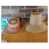 Woven straw hats