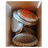 Baking pans and metal mixing bowls
