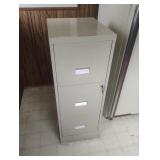File cabinet with key. 15 x 40 1/2 x 18