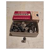 Partial vintage open box of Federal Monark .38
