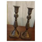 Vintage brass candle stick holders