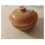 Vintage WATT POTTERY Yellow Ware Lidded Casserole