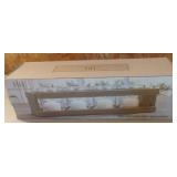 Heritage Home gray wood caddy with 4 glass shades