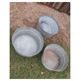 Large Galvanized metal pails
