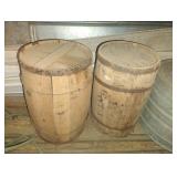Wood barrels 18 1/2" tall