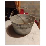 Galvanized steel pail with handle 13 1/2 x 8
