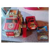 Vintage remote control cars and a Hot Wheel