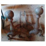 Vintage fireplace andirons