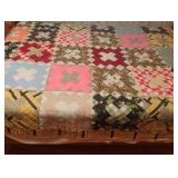 Vintage handmade quilt. Has some spots. 68 x 68