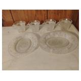 Vintage Indiana Glass Tiara Sandwich Snack Set,