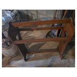 Wooden quilt rack heart cut out