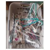Clothes hamper with hangers