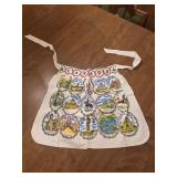 mid-century vintage tourist souvenir half-apron
