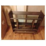 Vintage wooden book shelf 26 x 27 1/2 x 8